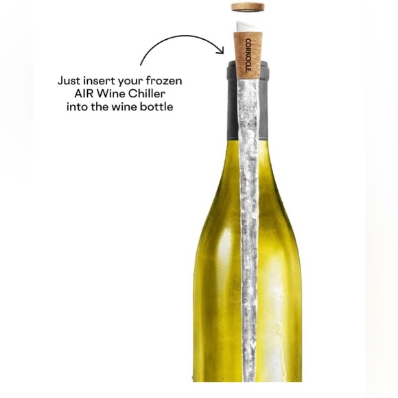 NWT NIB Corkcicle Air Wine Bottle Chiller for Whites & Reds Pour-Through Aerator - Picture 2 of 5
